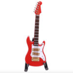 Miniatura guitarra eléctrica roja