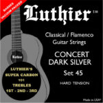 Luthier 45 Dark Silver Super Carbon. Tensión fuerte